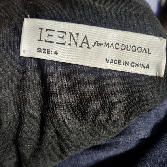 NWT Ieena for Mac Duggal 26445 Long Sleeve Sequin Gown in Midnight Sz 4 - Picture 10 of 13